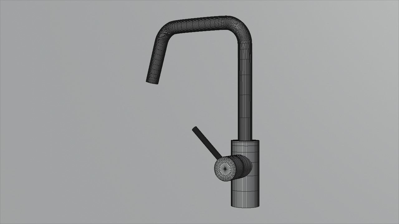 Kitchen faucet Low-poly 3D model_8