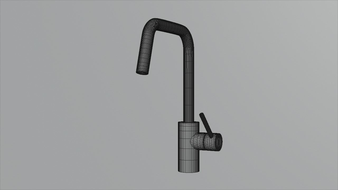 Kitchen faucet Low-poly 3D model_5