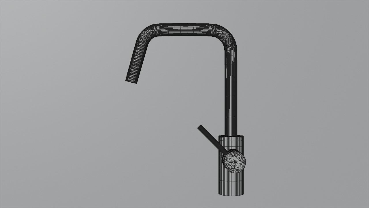 Kitchen faucet Low-poly 3D model_7