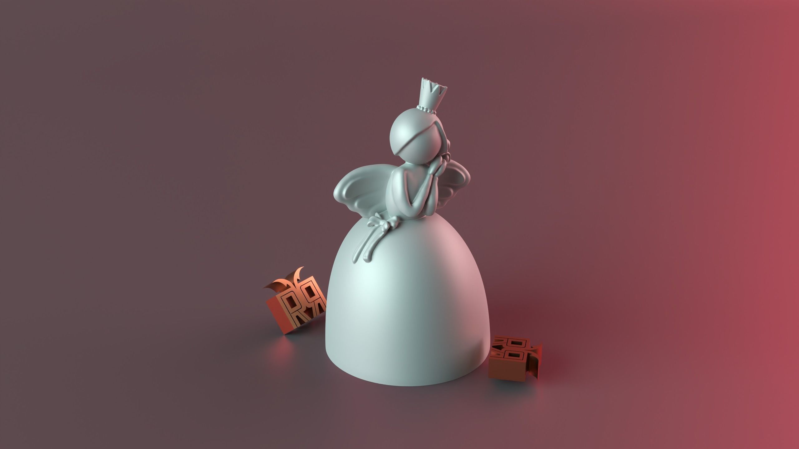 Angel Bride 3D print model_14