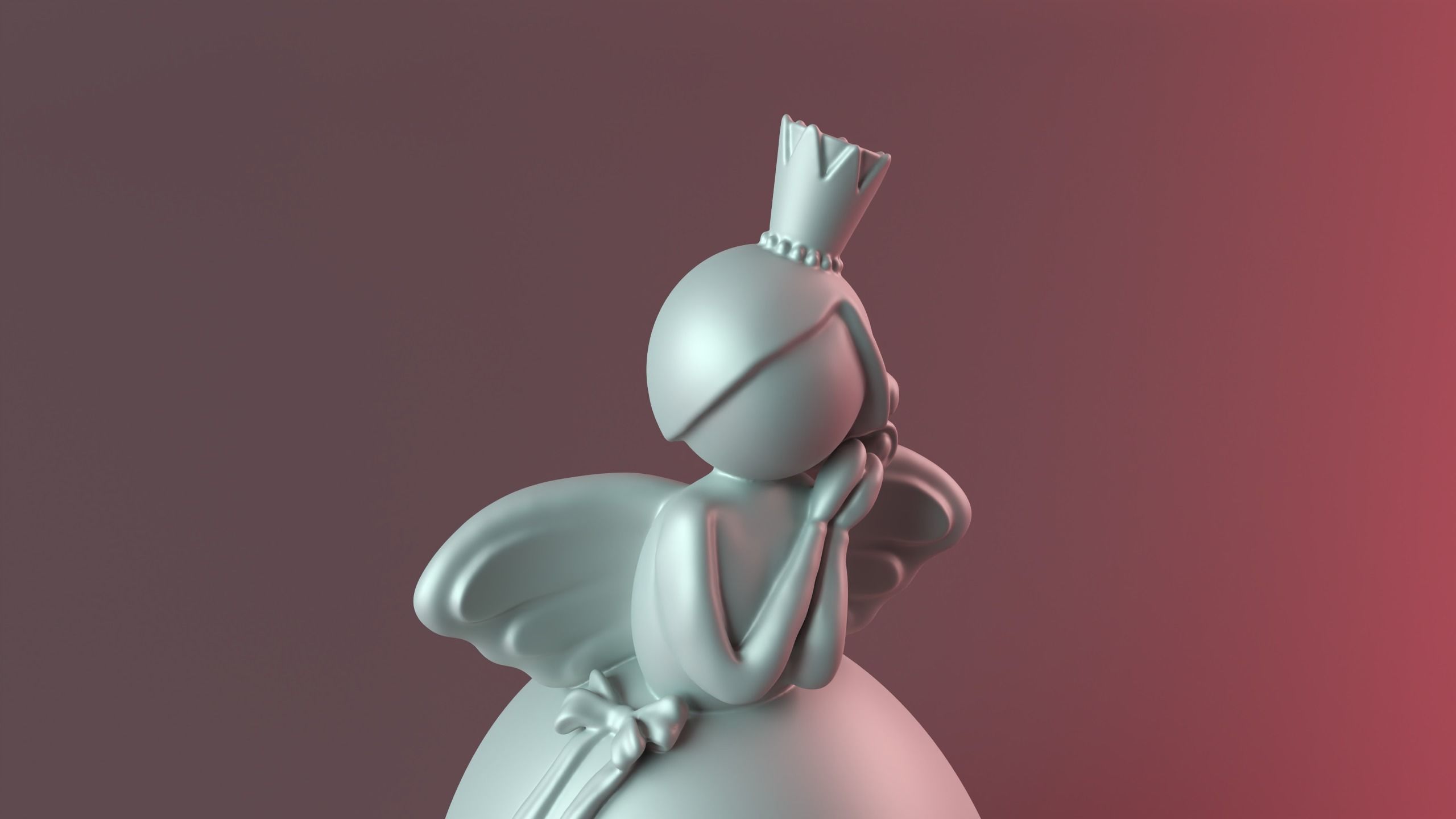 Angel Bride 3D print model_13