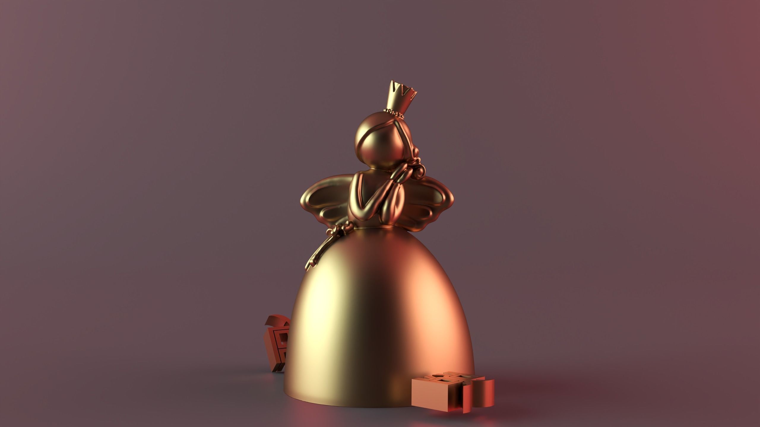 Angel Bride 3D print model_18