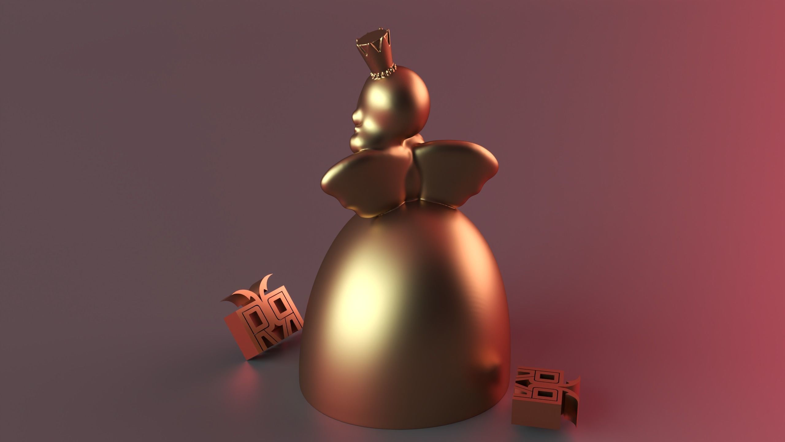 Angel Bride 3D print model_17