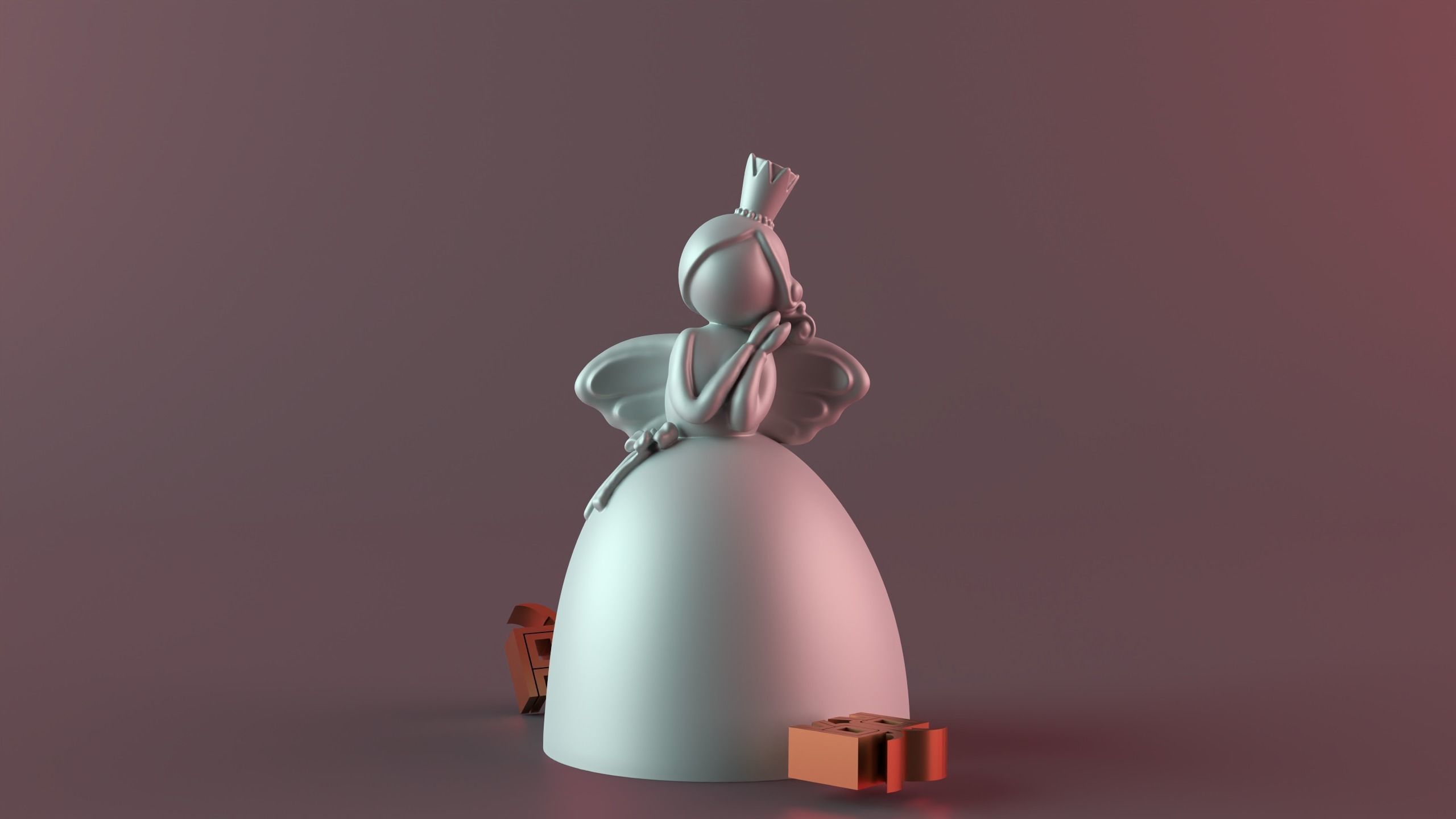 Angel Bride 3D print model_8