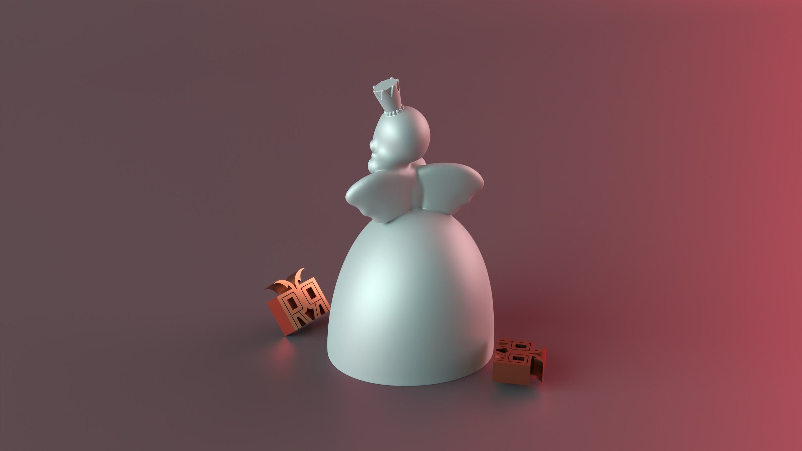 Angel Bride 3D print model_15