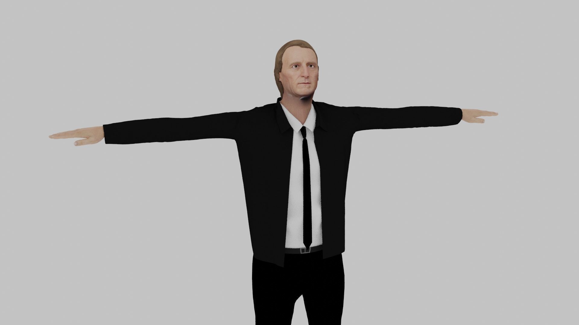 John Tyler Low-poly 3D model_4