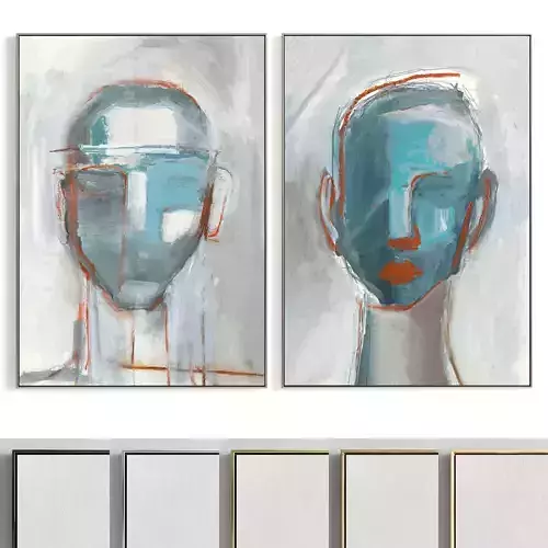 Plaster Two Photo Frame 162