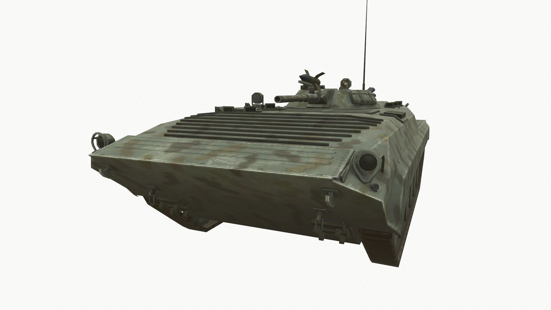 Armored Personnel Carrier BTR  Low-poly 3D model_1