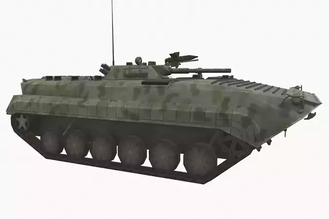 Armored Personnel Carrier BTR  Low-poly 3D model
