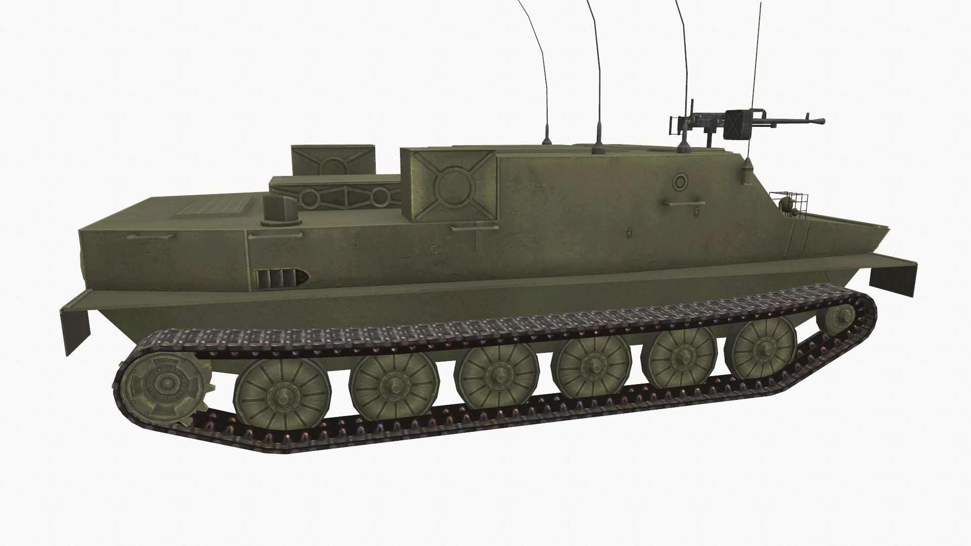 BTR-50pk Low-poly 3D model_4