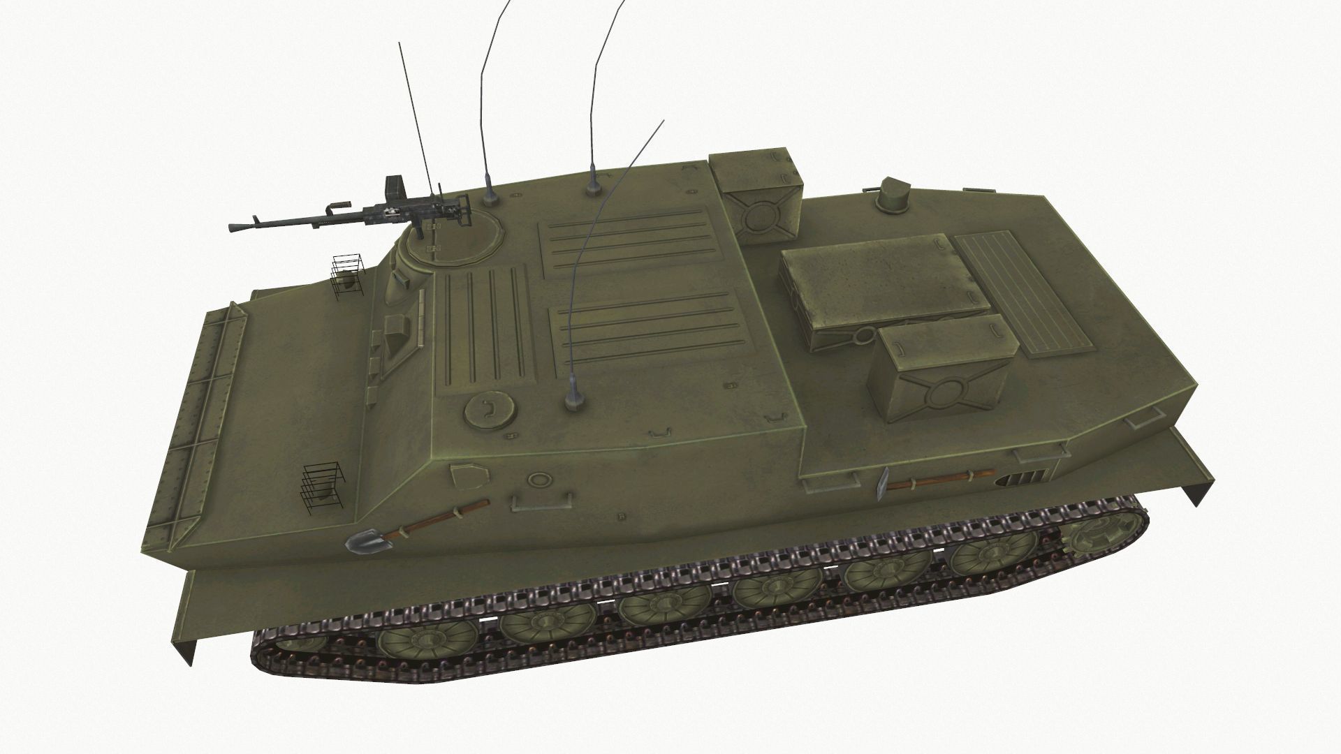 BTR-50pk Low-poly 3D model_3
