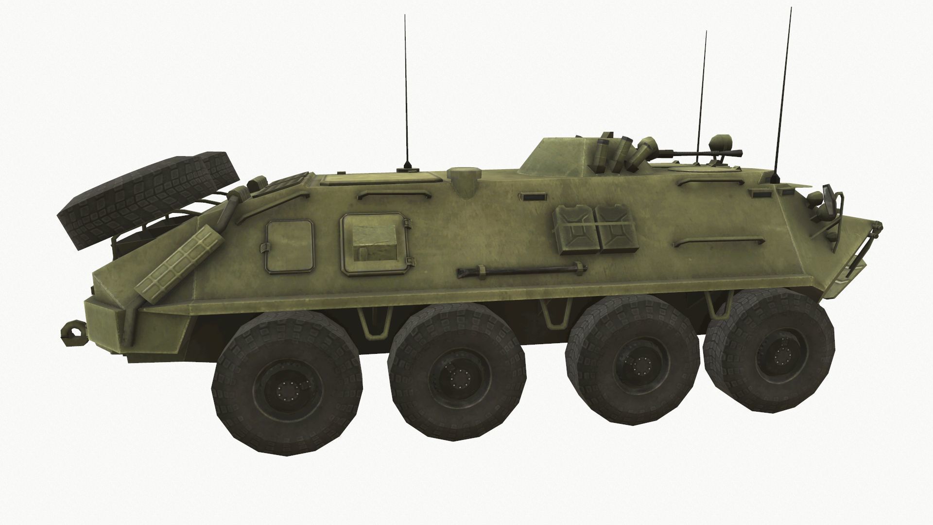BTR-60 Low-poly 3D model_4