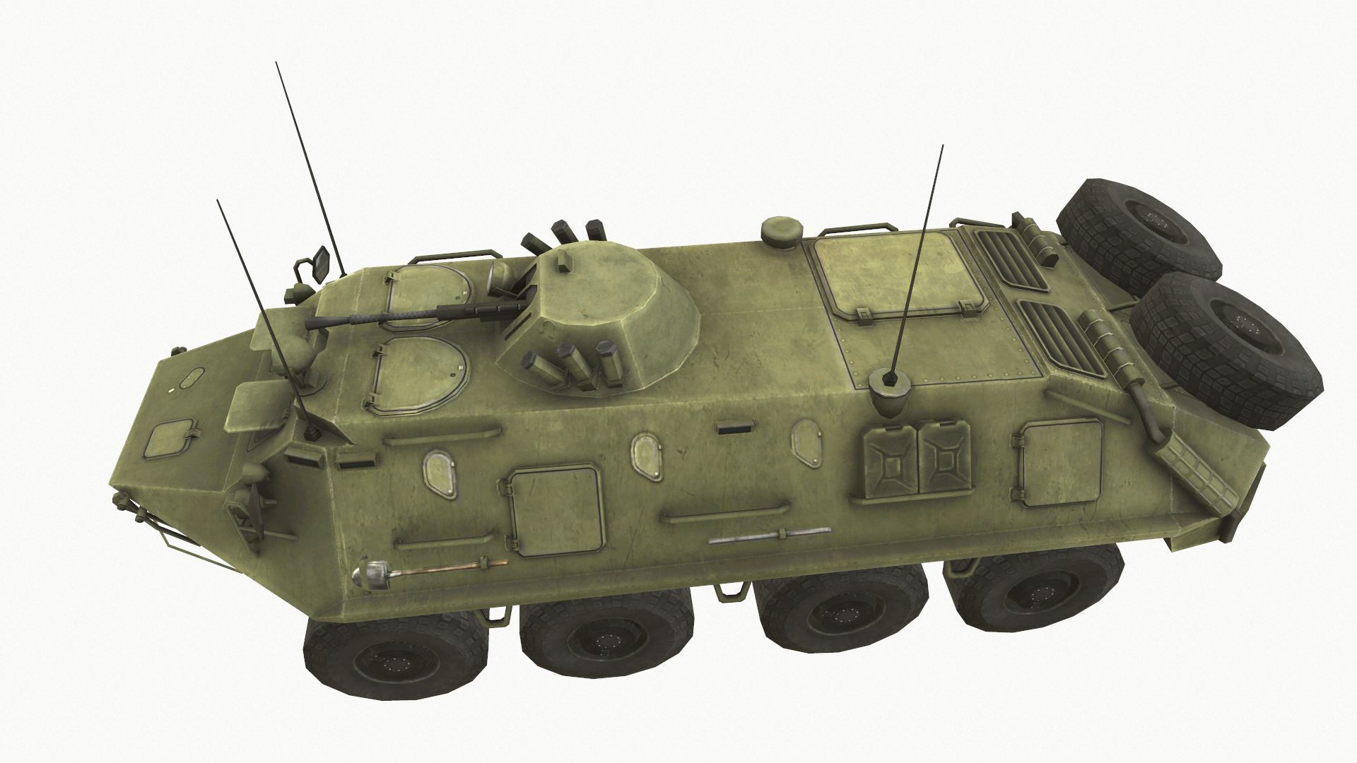 BTR-60 Low-poly 3D model_3