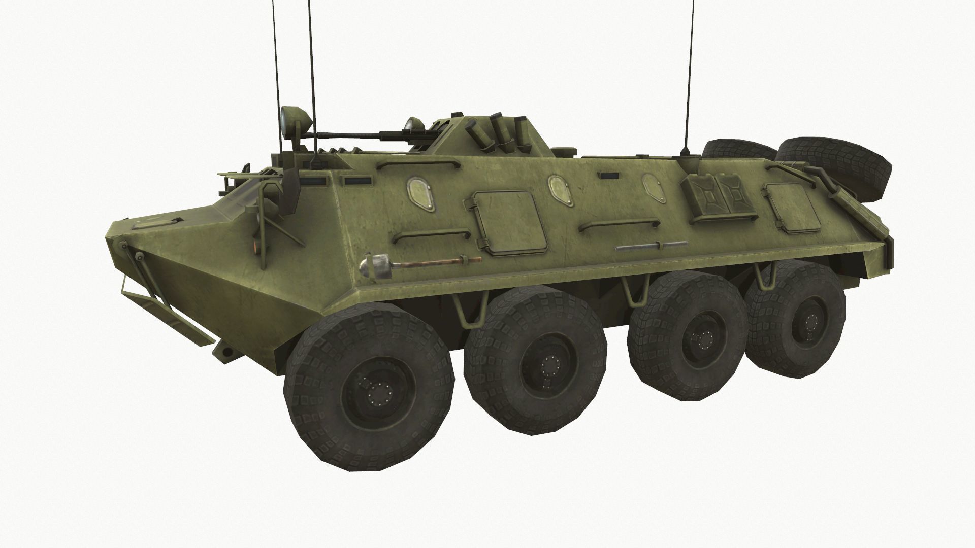 BTR-60 Low-poly 3D model_2