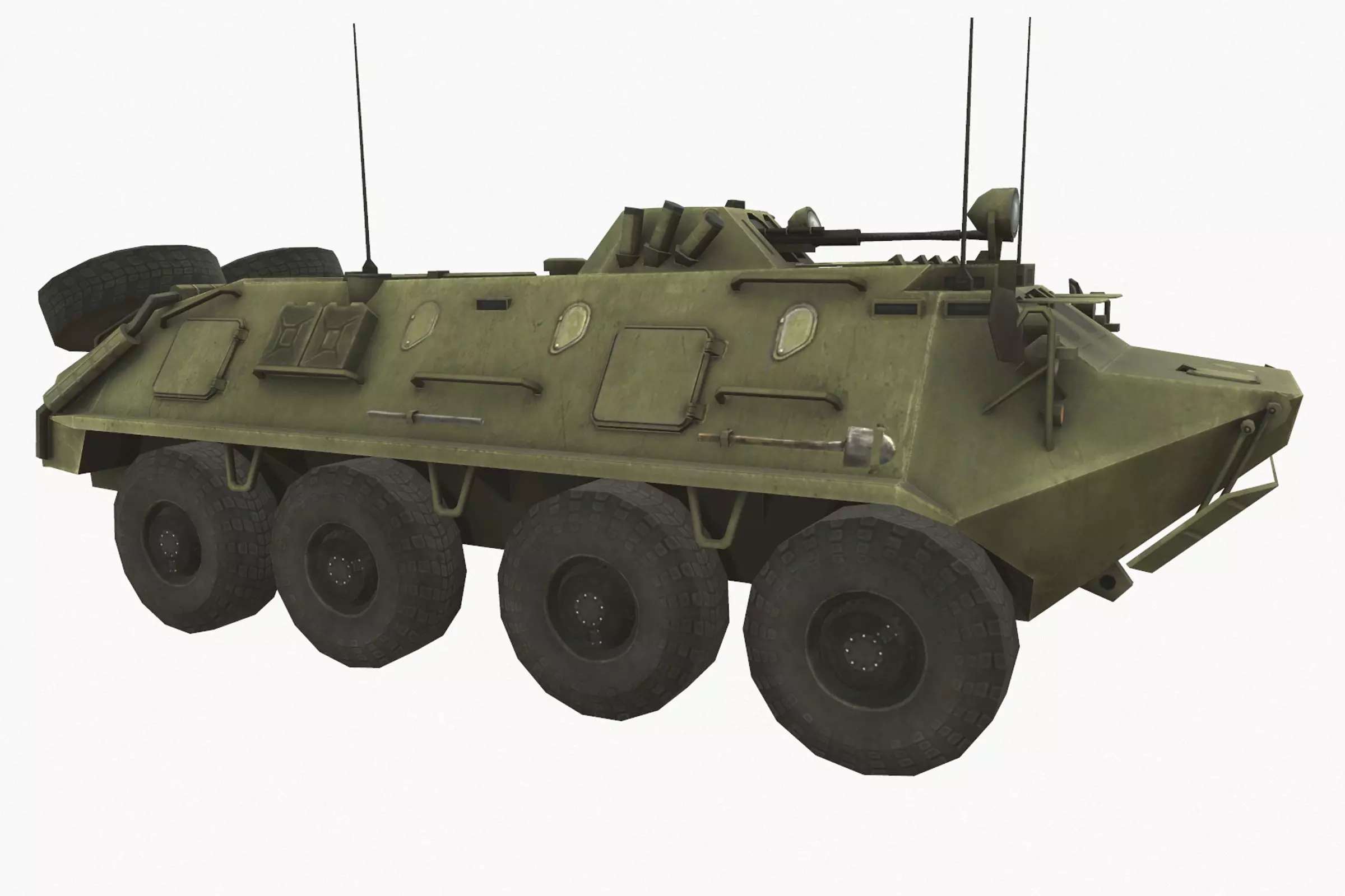BTR-60 Low-poly 3D model_0