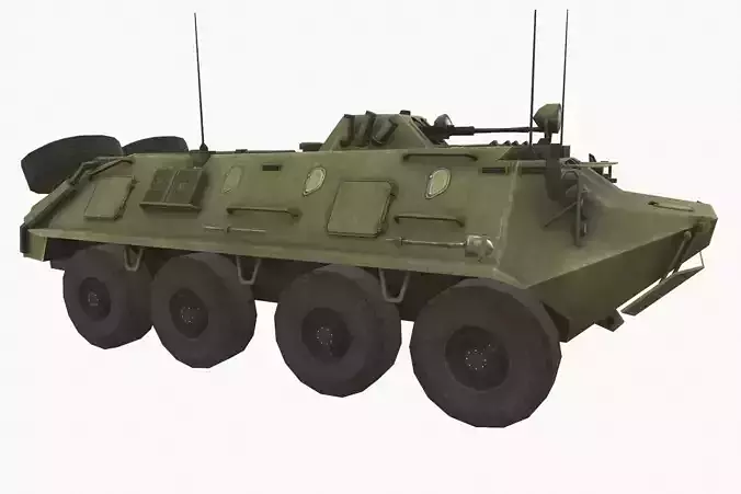 BTR-60 Low-poly 3D model