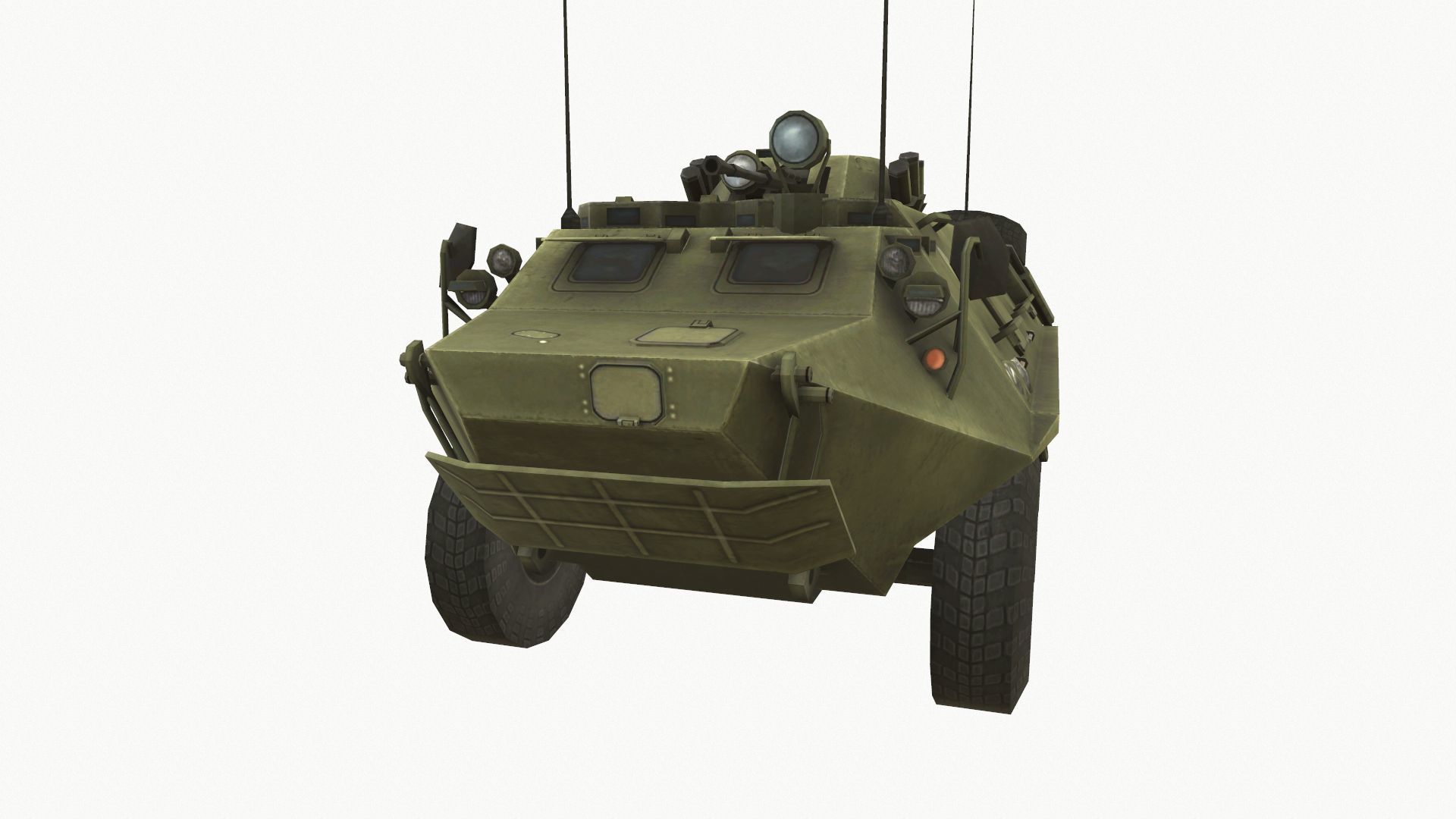 BTR-60 Low-poly 3D model_1