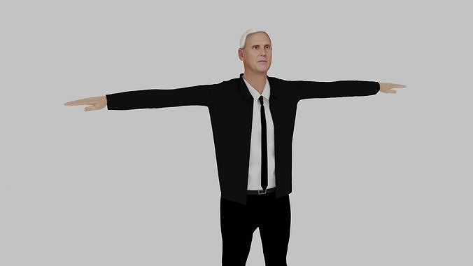 Mike Pence Low-poly 3D model