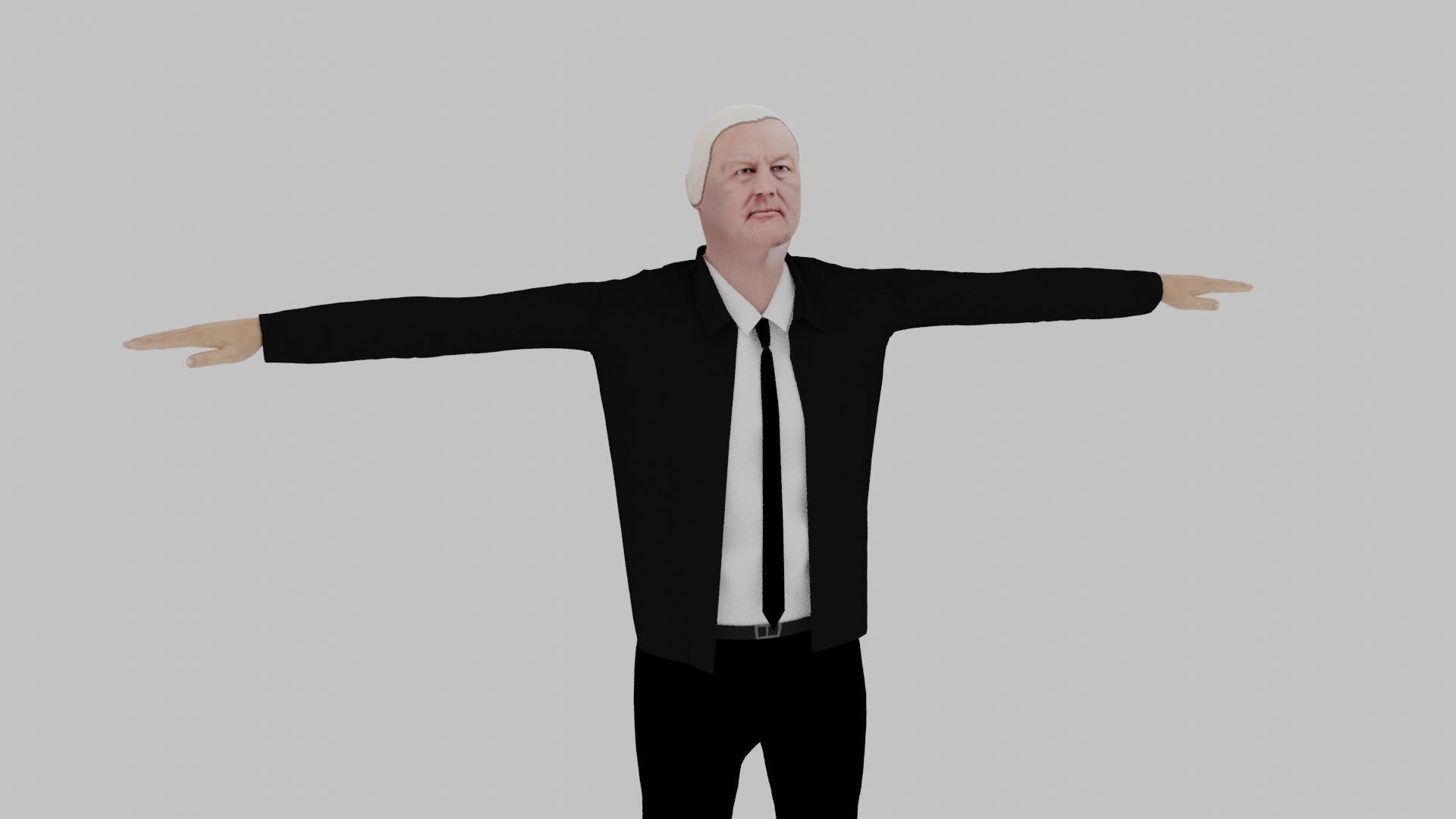 Millard Fillmore Low-poly 3D model_4