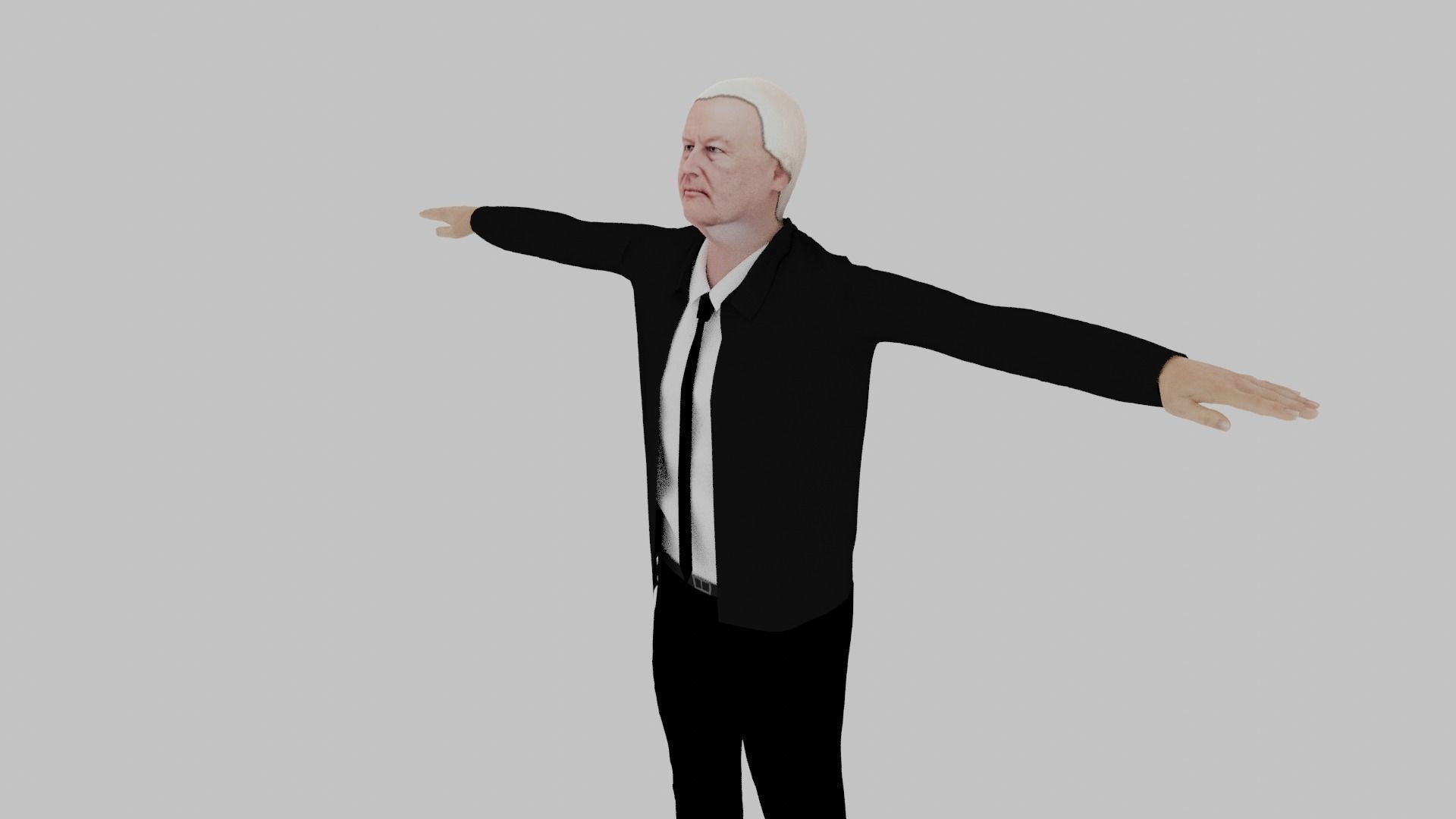 Millard Fillmore Low-poly 3D model_2