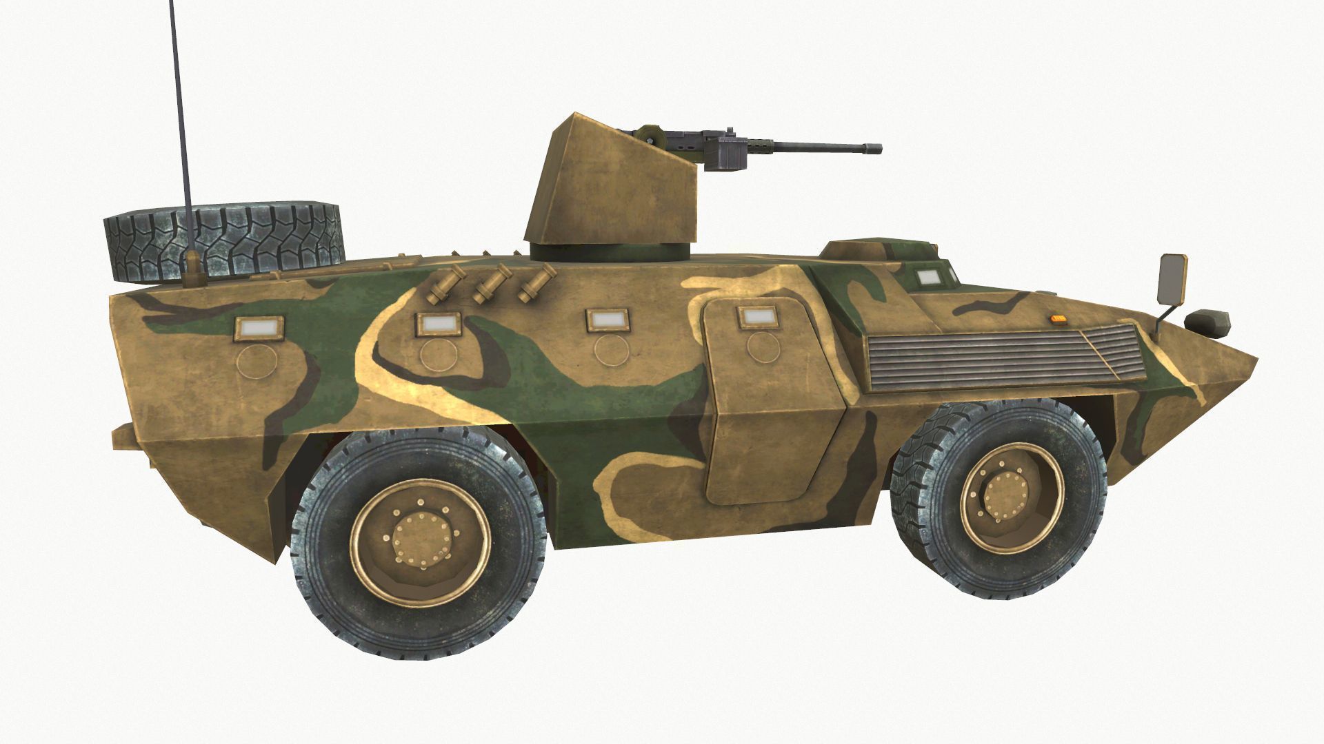 FIAT 6614 Low-poly 3D model_4