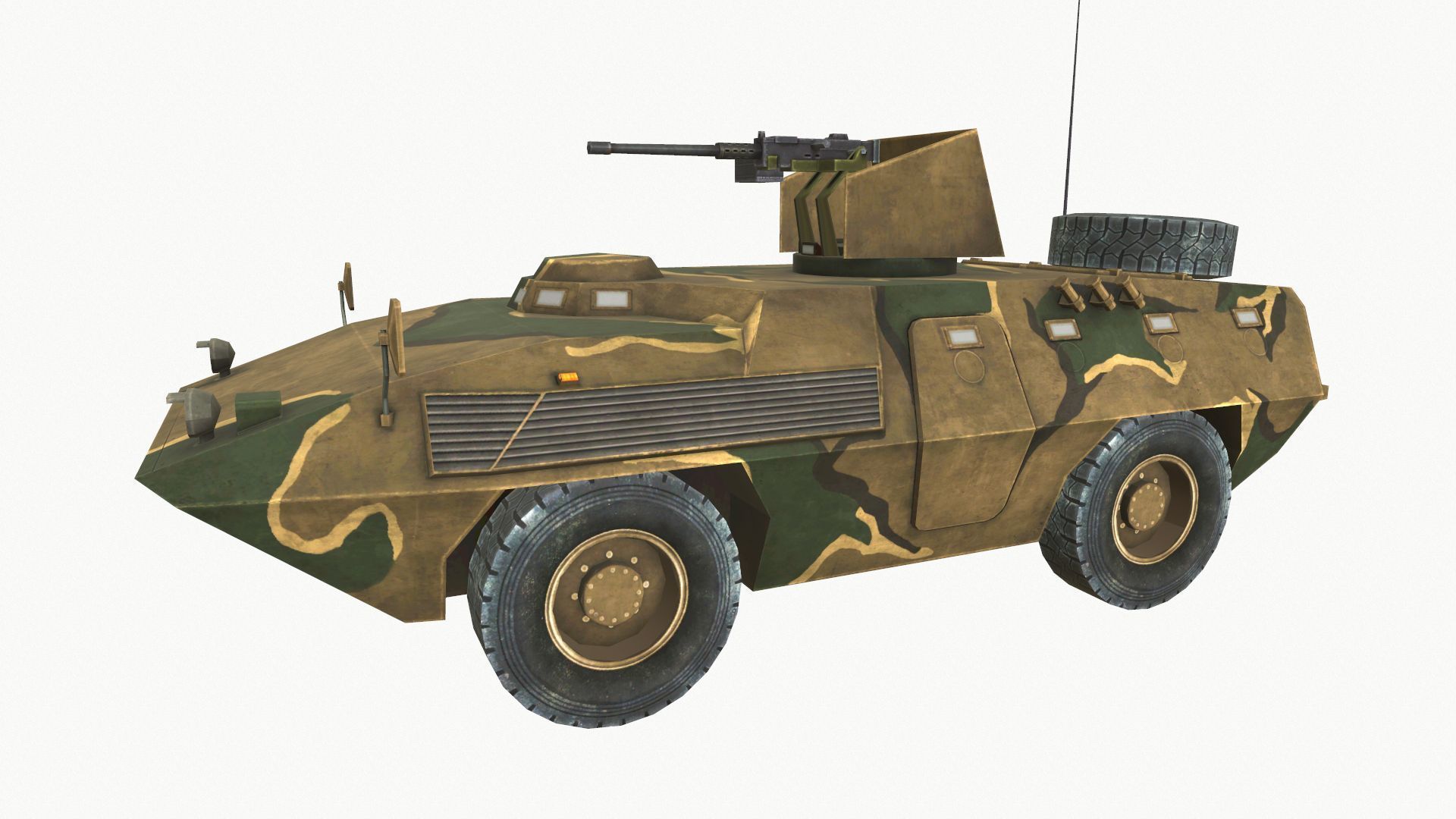 FIAT 6614 Low-poly 3D model_2