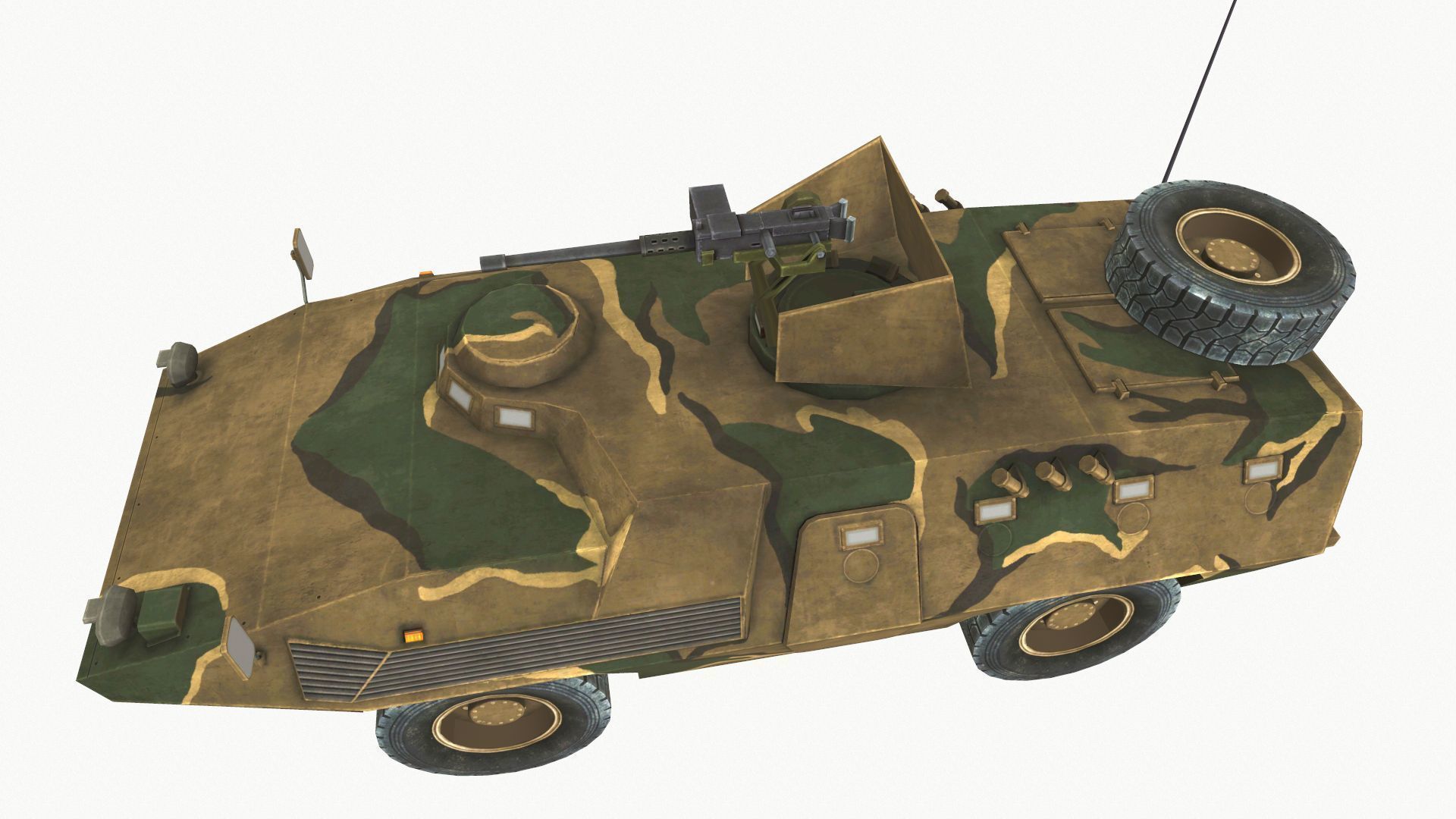 FIAT 6614 Low-poly 3D model_3