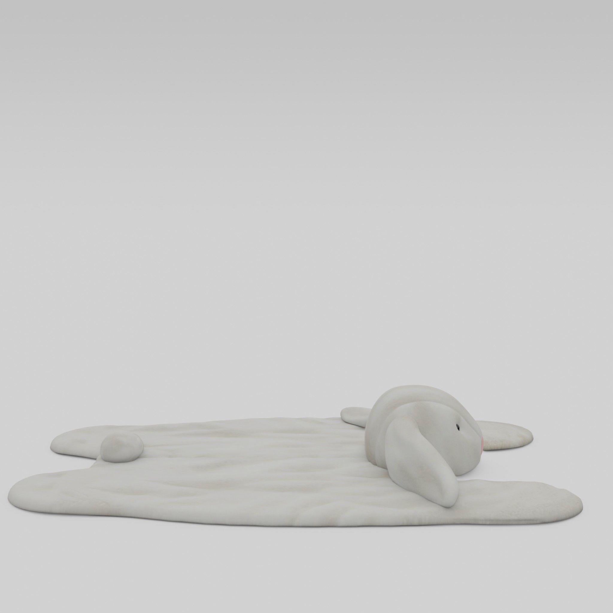 Bunnies Playmat Low-poly 3D model_3