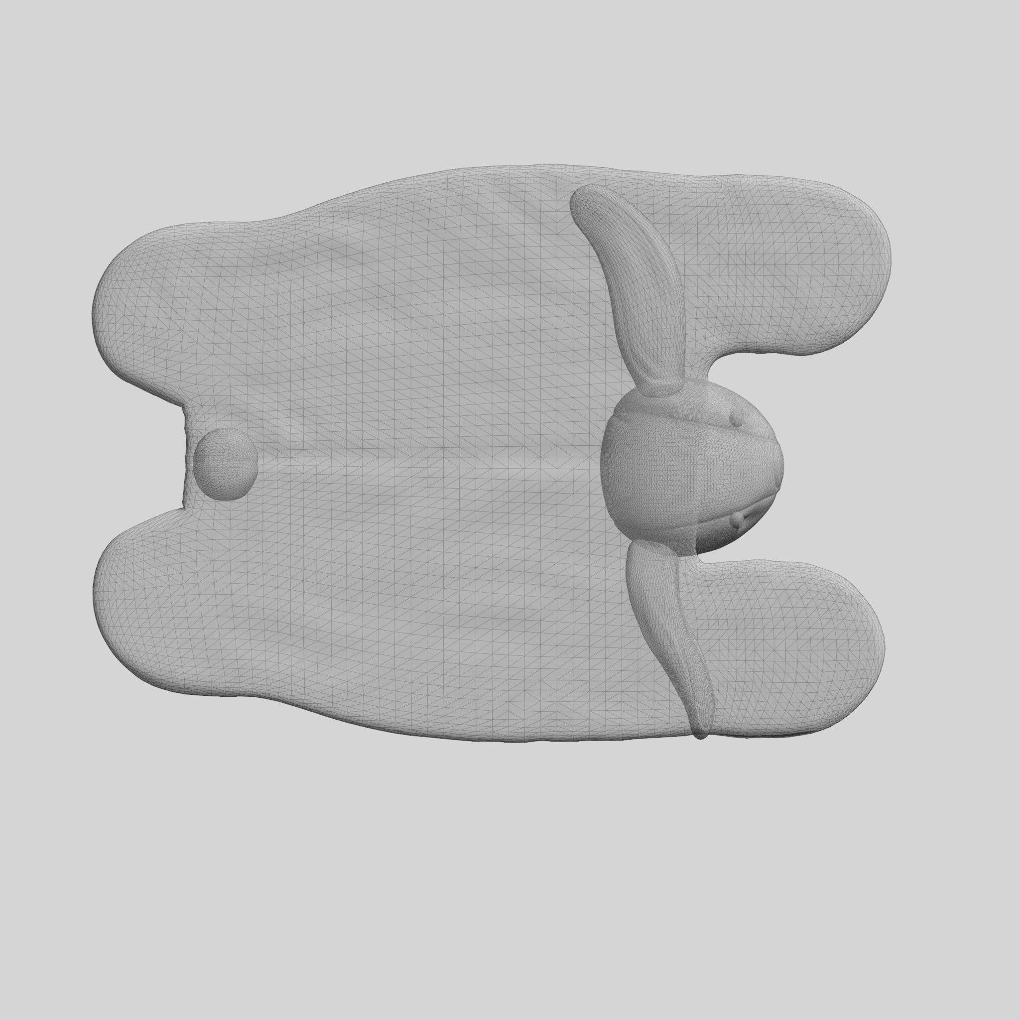 Bunnies Playmat Low-poly 3D model_9