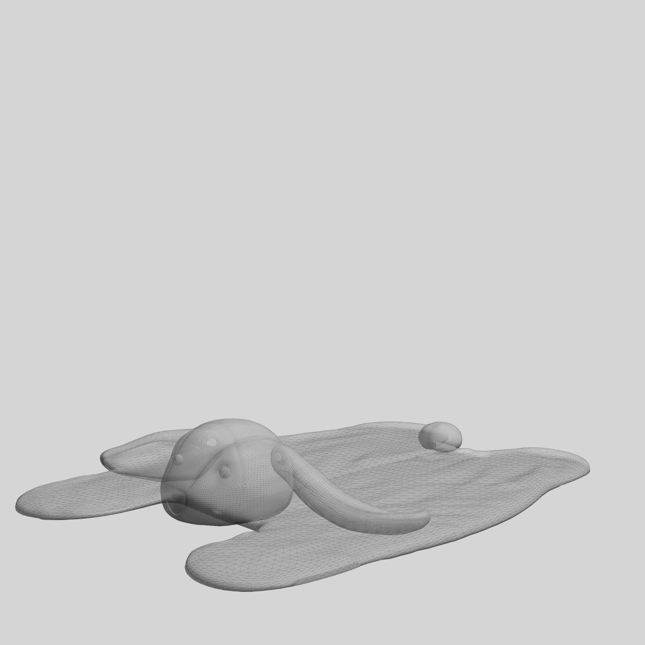 Bunnies Playmat Low-poly 3D model_5