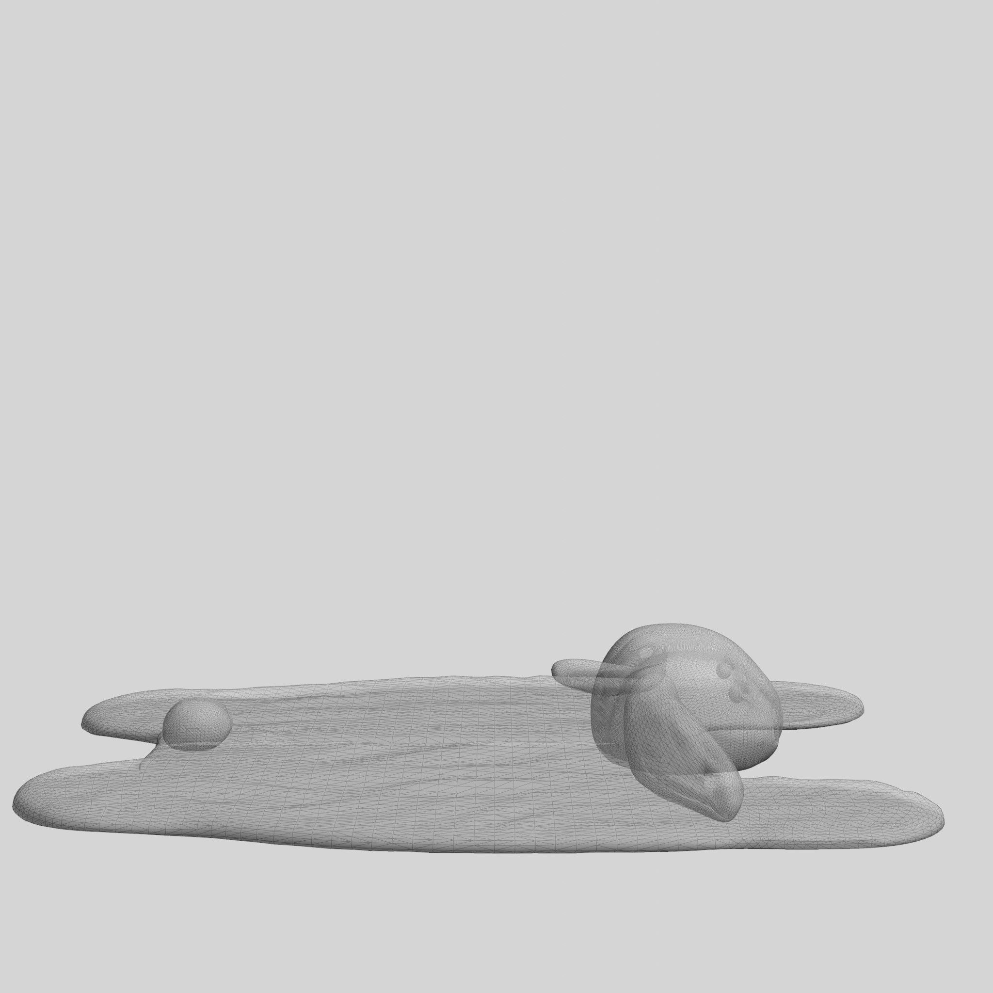 Bunnies Playmat Low-poly 3D model_8