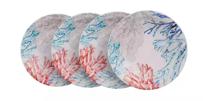 Sea Adventure Coral Salad Plate