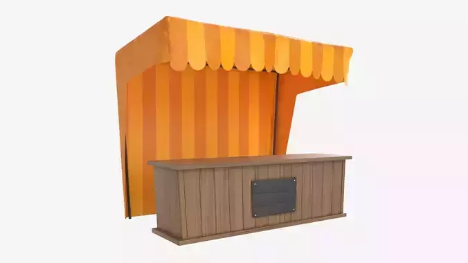 Market Fair Stall with Canopy 02