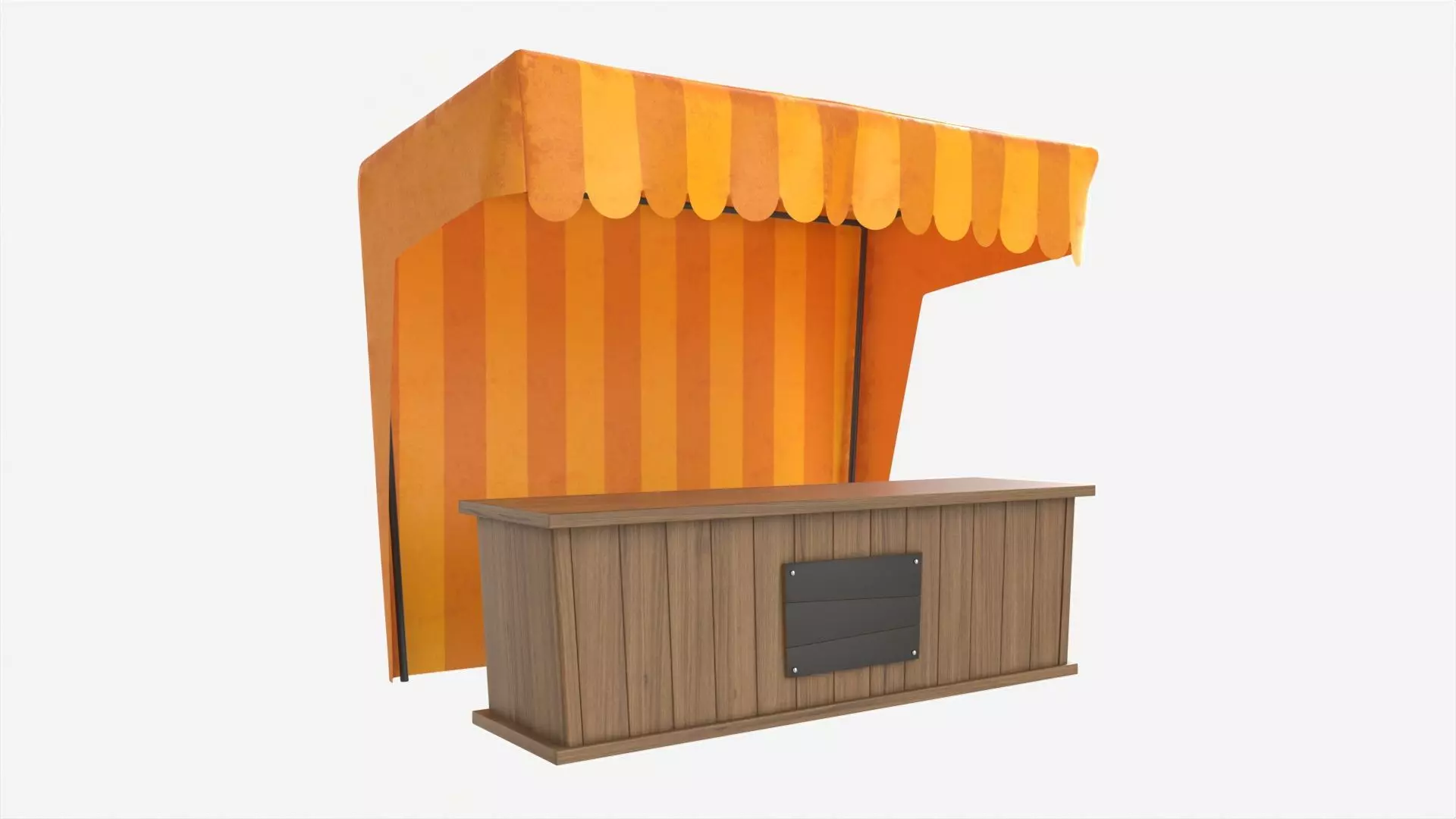 Market Fair Stall with Canopy 02 3D model_0