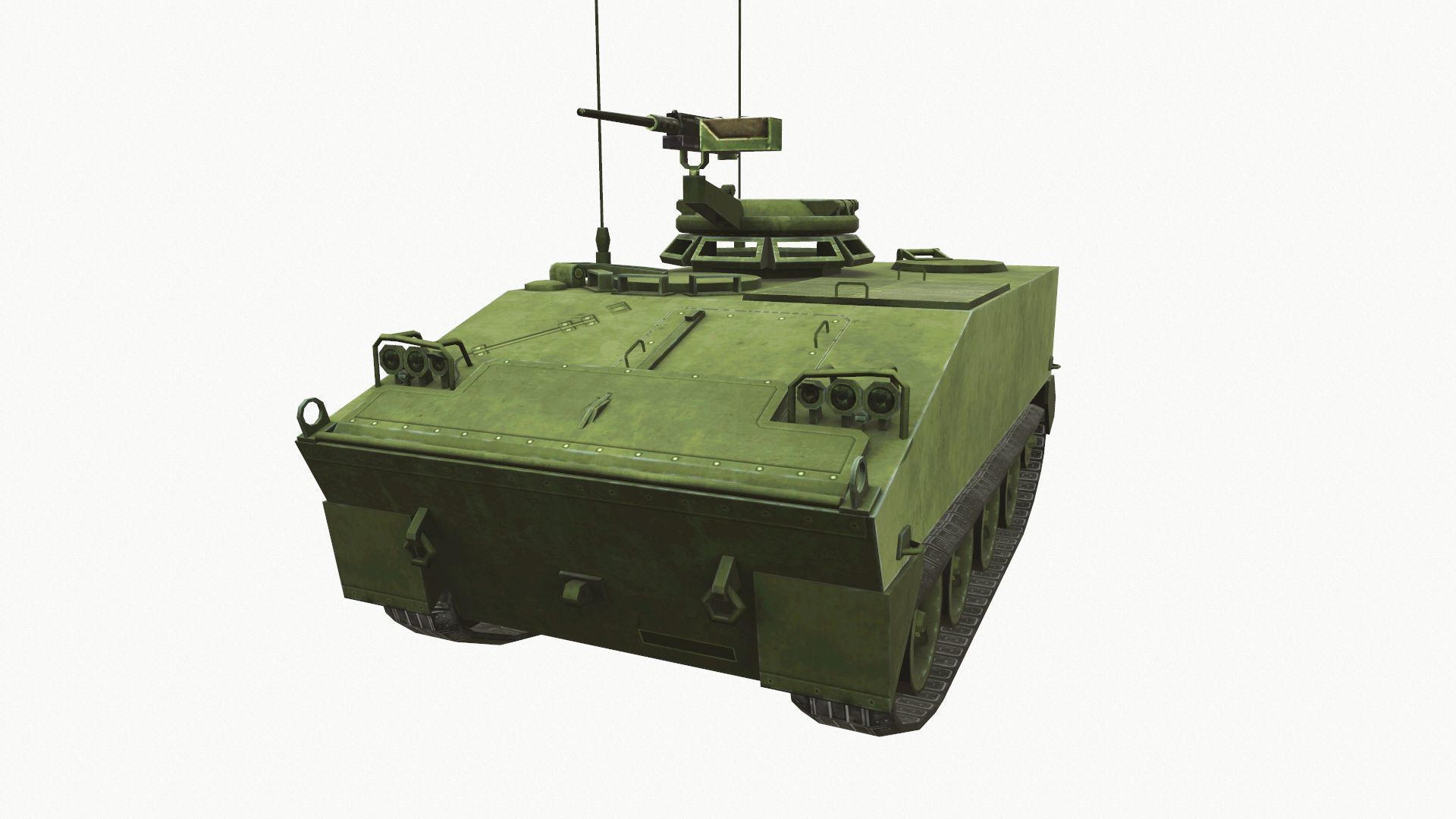 M114 Armored Fighting Vehicle Low-poly 3D model_1