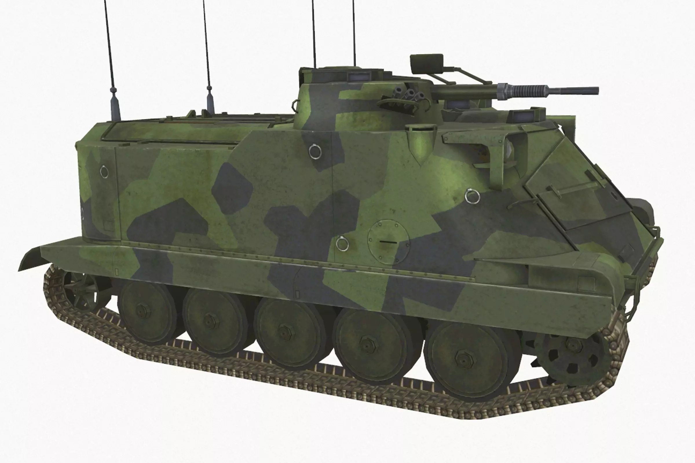 Pansarbandvagn 302 Low-poly 3D model_0