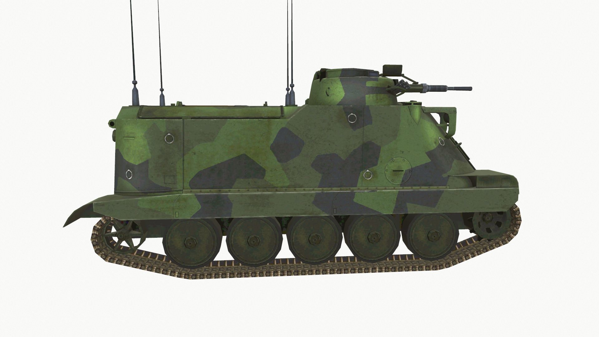 Pansarbandvagn 302 Low-poly 3D model_4