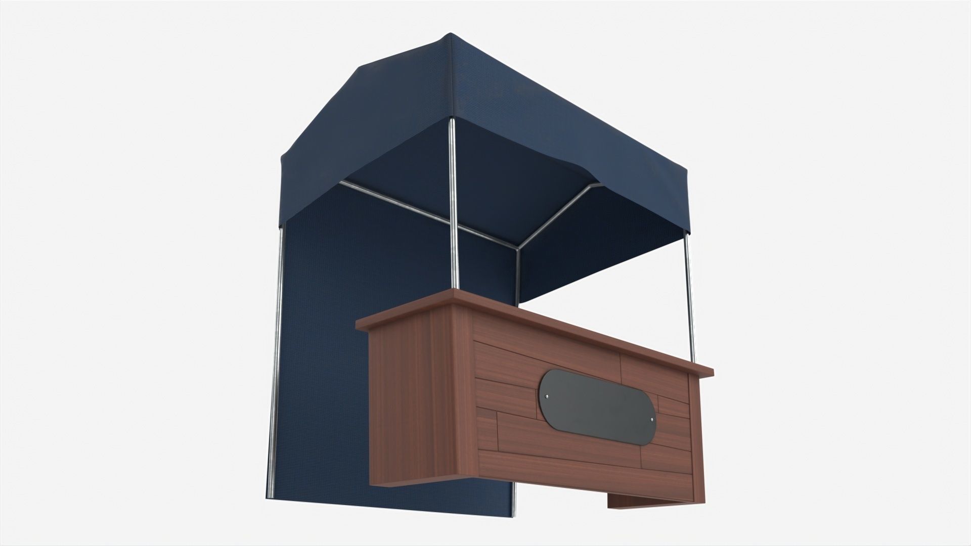 Market Fair Stall with Canopy 03 3D model_2