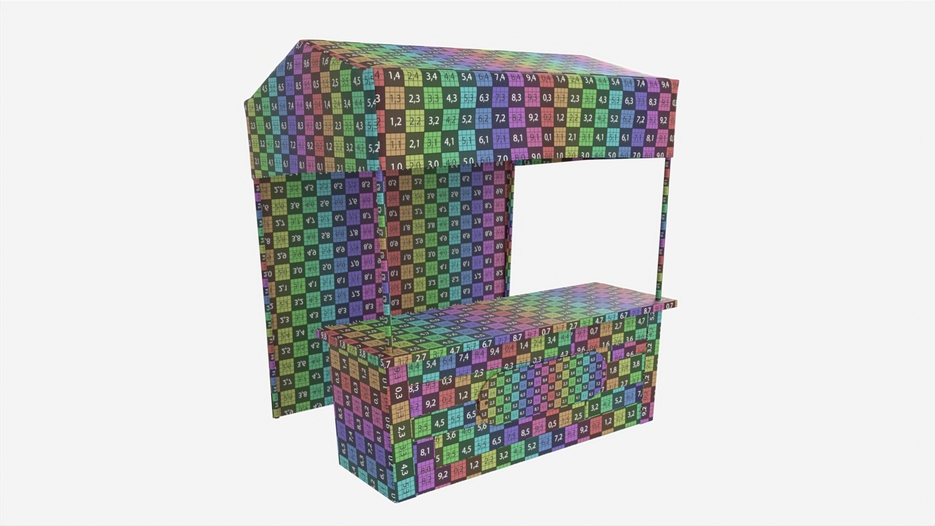 Market Fair Stall with Canopy 03 3D model_7