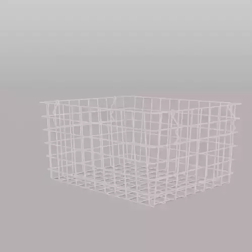 Metal Storage Basket White