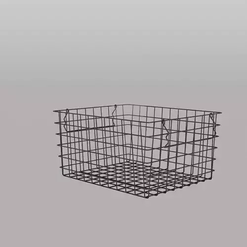 Metal Storage Basket Black