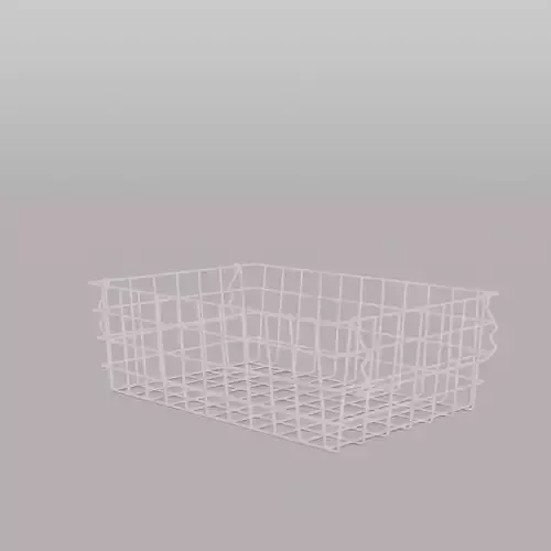 Small Metal Storage Basket White