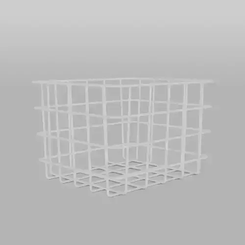 Small Metal Storage Basket White