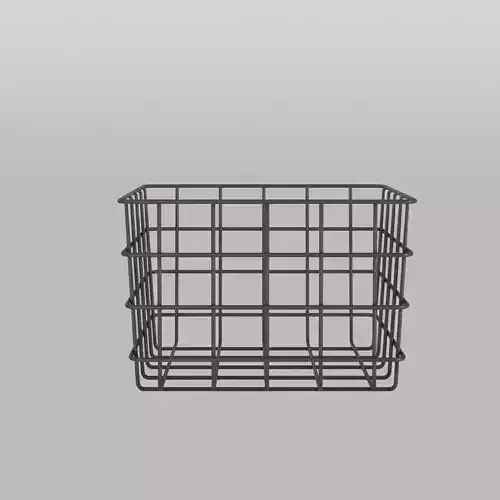 Small Metal Storage Basket Black