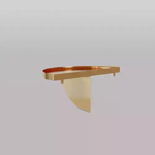 Metal Wall Shelf Gold