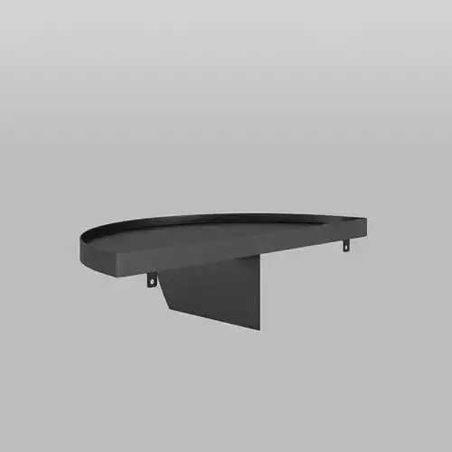Metal wall shelf Black