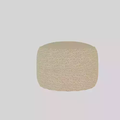 Pouf in Canvas Light Beige