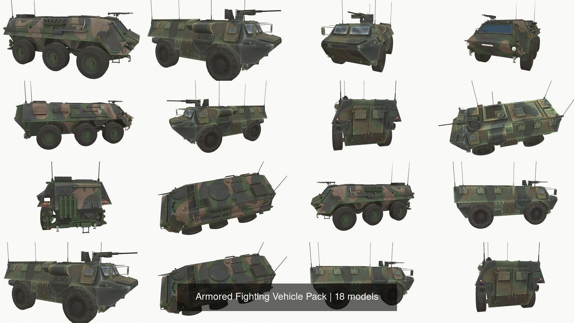 Armored Fighting Vehicle Pack 3D Model Collection_2