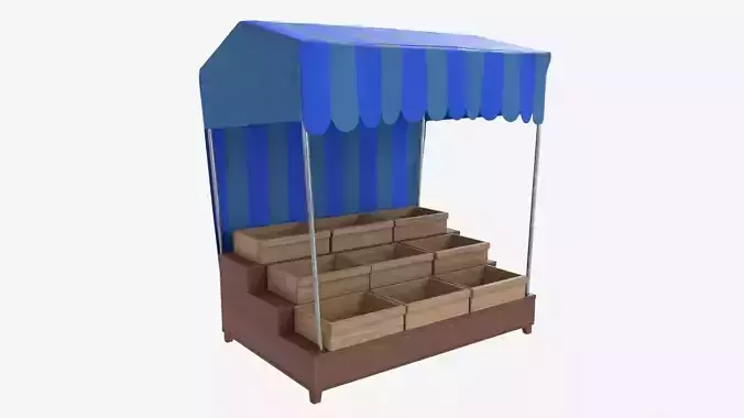 Market Fair Stall with Canopy 04