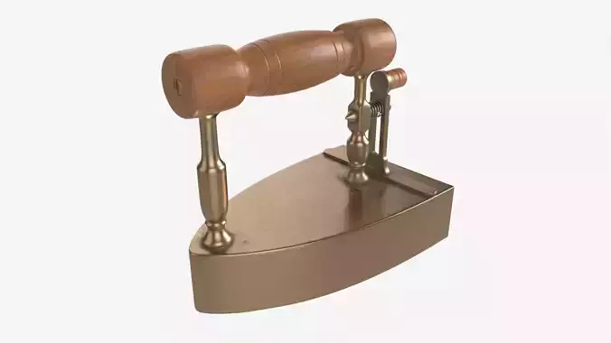Old Charcoal Iron 3D model
